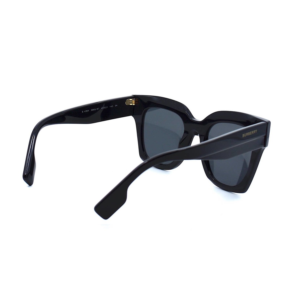 NEW BURBERRY KITTY BE4364 BLACK DARK GREY AUTHENTIC SUNGLASSES - Picture 5 of 14